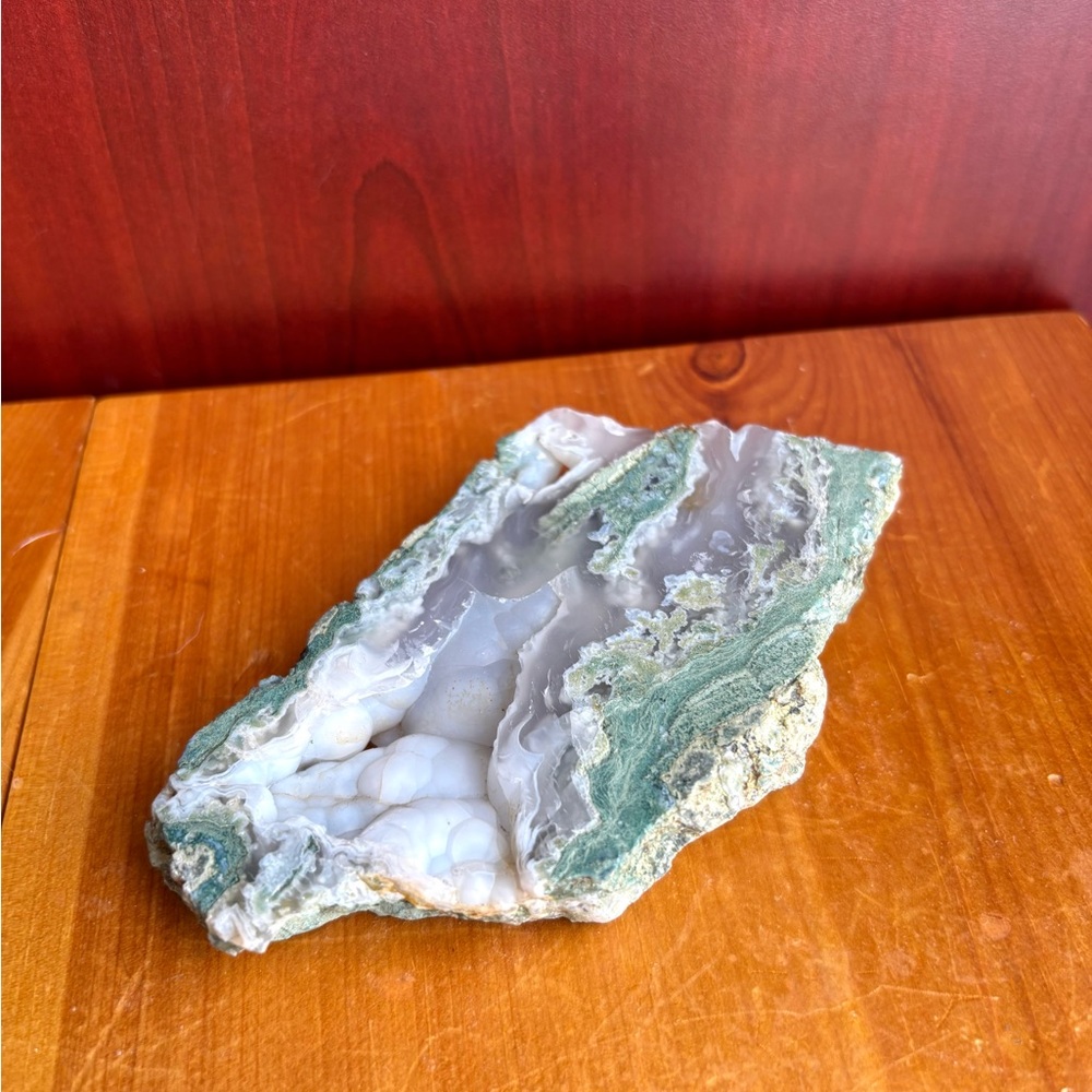 Moss Agate Stone Decor